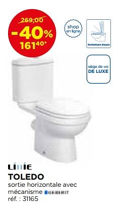 Promoties Toledo toilettes à poser - Linie - Geldig van 02/10/2017 tot 29/10/2017 bij X2O