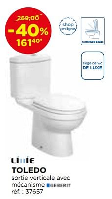 Promotions Toledo toilettes à poser - Linie - Valide de 02/10/2017 à 29/10/2017 chez X2O