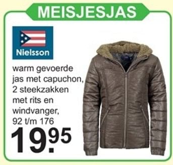 Promoties Nielsson meisjesjas - Nielsson - Geldig van 09/10/2017 tot 29/10/2017 bij Van Cranenbroek