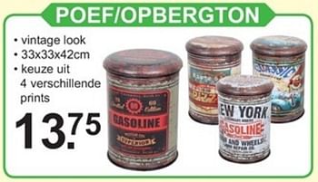 Promoties Poef- opbergton - Huismerk - Van Cranenbroek - Geldig van 09/10/2017 tot 29/10/2017 bij Van Cranenbroek