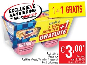 Lustucru Lustucru pasta box - Promotie bij Intermarche