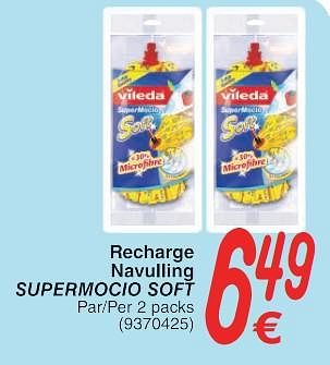 Promotions Vileda recharge navulling supermocio soft - Vileda - Valide de 10/10/2017 à 23/10/2017 chez Cora