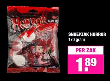 Promoties Snoepzak horror - Huismerk - Big Bazar - Geldig van 09/10/2017 tot 22/10/2017 bij Big Bazar