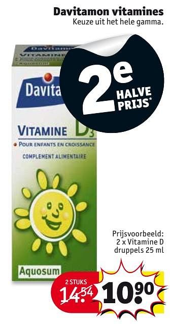 Dekbed Vertrek Kreta Davitamon 2 x vitamine d druppels - Promotie bij Kruidvat