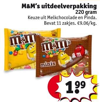 Promoties M+m`s uitdeelverpakking - M&M 's - Geldig van 10/10/2017 tot 22/10/2017 bij Kruidvat