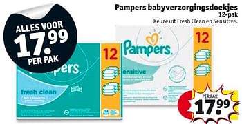 Promoties Pampers babyverzorgingsdoekjes - Pampers - Geldig van 10/10/2017 tot 22/10/2017 bij Kruidvat