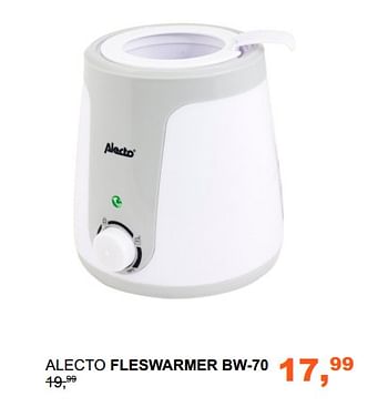 Promoties Alecto fleswarmer bw-70 - Alecto - Geldig van 08/10/2017 tot 28/10/2017 bij Baby & Tiener Megastore