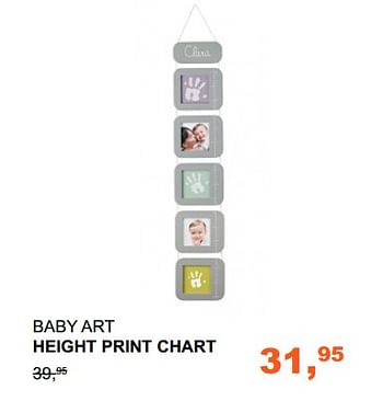 Promoties Baby art height print chart - Baby Art - Geldig van 08/10/2017 tot 28/10/2017 bij Baby & Tiener Megastore