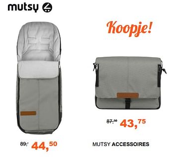 Promoties Mutsy accessoires - Mutsy - Geldig van 08/10/2017 tot 28/10/2017 bij Baby & Tiener Megastore