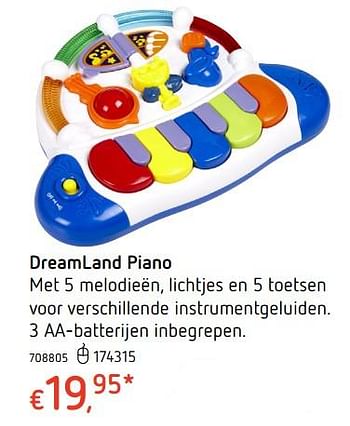 Promoties Dreamland piano - Huismerk - Dreamland - Geldig van 19/10/2017 tot 06/12/2017 bij Dreamland