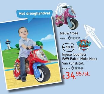 Promotions Injusa loopfiets van kunststof. paw patrol moto neox - Injusa - Valide de 19/10/2017 à 06/12/2017 chez Dreamland