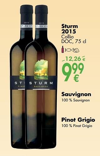 Promotions Sturm 2015 - Vins blancs - Valide de 02/10/2017 à 30/10/2017 chez Cora