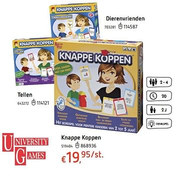 Promoties Knappe koppen - University Games - Geldig van 19/10/2017 tot 06/12/2017 bij Dreamland