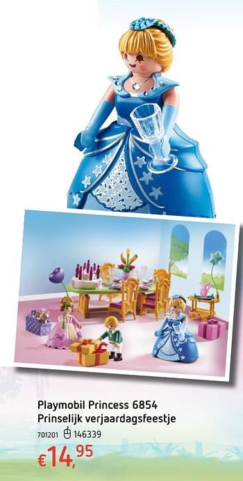 Promoties Playmobil princess 6854 prinselijk verjaardagsfeestje - Playmobil - Geldig van 19/10/2017 tot 06/12/2017 bij Dreamland