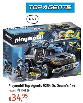 Promoties Playmobil top agents 9254 dr. drone`s 4x4 - Playmobil - Geldig van 19/10/2017 tot 06/12/2017 bij Dreamland