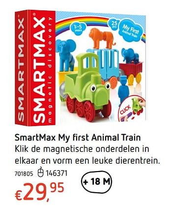 Promotions Smartmax my first animal train - Smartmax - Valide de 19/10/2017 à 06/12/2017 chez Dreamland