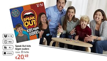 Promotions Speak out kids tegen ouders - Hasbro - Valide de 19/10/2017 à 06/12/2017 chez Dreamland