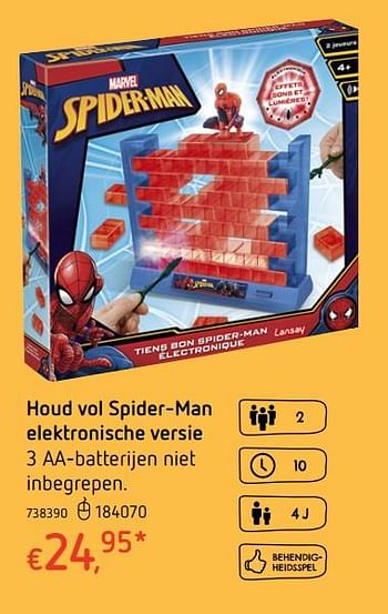 Promoties Houd vol spider-man elektronische versie - Lansay - Geldig van 19/10/2017 tot 06/12/2017 bij Dreamland