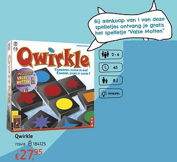 Promotions Qwirkle - 999games - Valide de 19/10/2017 à 06/12/2017 chez Dreamland