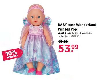 Baby Born Baby born wonderland prinses pop Promotie bij Bart