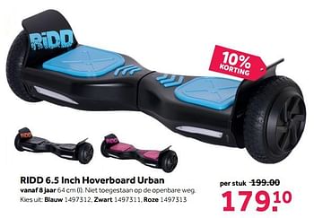 Promoties Ridd 6.5 inch hoverboard urban - Ridd - Geldig van 09/10/2017 tot 22/10/2017 bij Bart Smit
