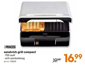 enthousiast via Hick Princess Princess sandwich grill compact - Promotie bij Blokker