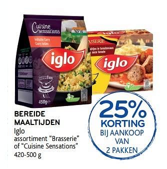 Promoties Bereide maaltijden iglo - Iglo - Geldig van 18/10/2017 tot 31/10/2017 bij Alvo
