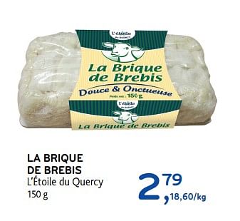 Promoties La brique de brebis l `étoile du quercy - L'étoile du Quercy - Geldig van 18/10/2017 tot 31/10/2017 bij Alvo