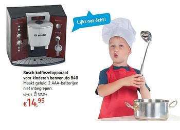 Promoties Bosch koffiezetapparaat voor kinderen benvenuto b40 - Theo Klein - Geldig van 19/10/2017 tot 06/12/2017 bij Dreamland