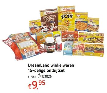Promoties Dreamland winkelwaren 15-delige ontbijtset - Huismerk - Dreamland - Geldig van 19/10/2017 tot 06/12/2017 bij Dreamland