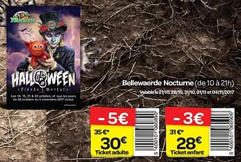 Promotions Bellewaerde nocturne - Produit maison - Carrefour  - Valide de 11/10/2017 à 23/10/2017 chez Carrefour