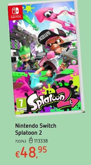 Promoties Nintendo switch splatoon 2 - Nintendo - Geldig van 19/10/2017 tot 06/12/2017 bij Dreamland