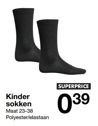 Promotions Kinder sokken - Produit maison - Zeeman  - Valide de 14/10/2017 à 21/10/2017 chez Zeeman