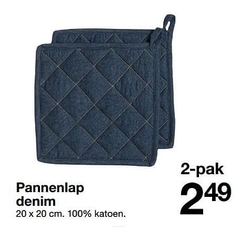Promoties Pannenlap denim - Huismerk - Zeeman  - Geldig van 14/10/2017 tot 21/10/2017 bij Zeeman