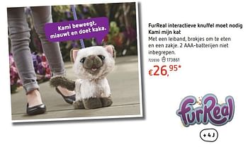 Promoties Furreal interactieve knuffel moet nodig kami mijn kat - FurReal - Geldig van 19/10/2017 tot 06/12/2017 bij Dreamland