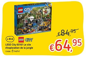 Promotions Lego city 60161 le site d`exploration de la jungle - Lego - Valide de 19/10/2017 à 06/12/2017 chez Dreamland