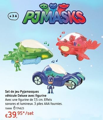 Promoties Set de jeu pyjamasques véhicule deluxe avec figurine - PJ Masks - Geldig van 19/10/2017 tot 06/12/2017 bij Dreamland