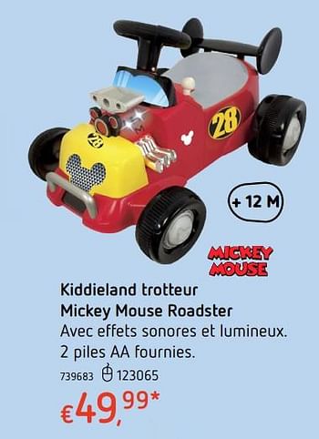 Promoties Kiddieland trotteur mickey mouse roadster - Kiddieland - Geldig van 19/10/2017 tot 06/12/2017 bij Dreamland