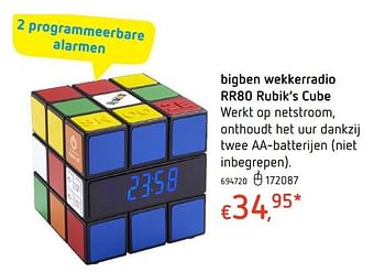 Promotions Bigben wekkerradio rr80 rubik`s cube - BIGben - Valide de 19/10/2017 à 06/12/2017 chez Dreamland