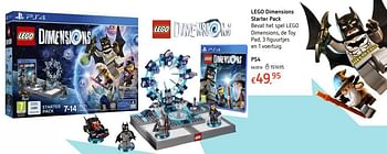 Promoties Lego dimensions starter pack ps4 - Warner Brothers Interactive Entertainment - Geldig van 19/10/2017 tot 06/12/2017 bij Dreamland