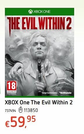 Promotions Xbox one the evil within 2 - Bethesda Game Studios - Valide de 19/10/2017 à 06/12/2017 chez Dreamland