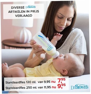 Promoties Standaardfles - DrBrown's - Geldig van 09/10/2017 tot 29/10/2017 bij Baby-Dump