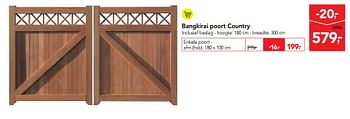 Promoties Bangkirai poort country - Huismerk - Makro - Geldig van 18/10/2017 tot 31/10/2017 bij Makro
