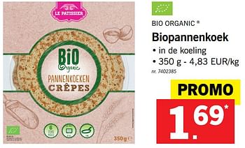 Promotions Bio organic biopannenkoek - Bio Organic - Valide de 23/10/2017 à 28/10/2017 chez Lidl