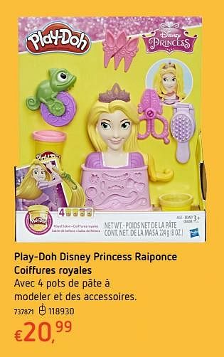 Promotions Play-doh disney princess raiponce coiffures royales - Play-Doh - Valide de 19/10/2017 à 06/12/2017 chez Dreamland