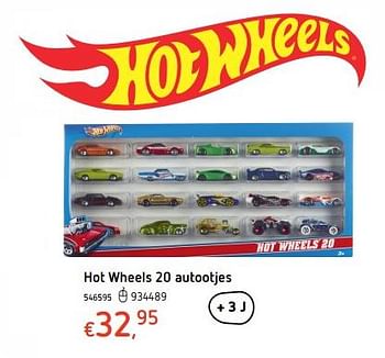 Promoties Hot wheels 20 autootjes - Hot Wheels - Geldig van 19/10/2017 tot 06/12/2017 bij Dreamland