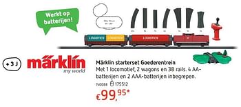 Promoties Märklin starterset goederentrein - Marklin - Geldig van 19/10/2017 tot 06/12/2017 bij Dreamland
