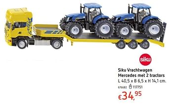 Promoties Siku vrachtwagen mercedes met 2 tractors - SIKU - Geldig van 19/10/2017 tot 06/12/2017 bij Dreamland