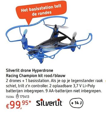 Promoties Silverlit drone hyperdrone racing champion kit rood-blauw - Silverlit - Geldig van 19/10/2017 tot 06/12/2017 bij Dreamland