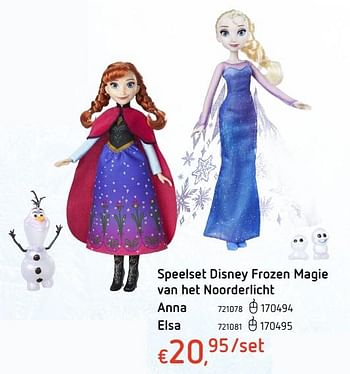 Promotions Speelset disney frozen magie van het noorderlicht - Disney  Frozen - Valide de 19/10/2017 à 06/12/2017 chez Dreamland